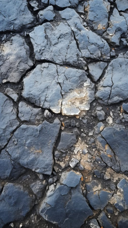 Black cracked ground textureの素材