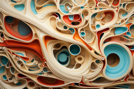 Colorful 3D organic structureの素材