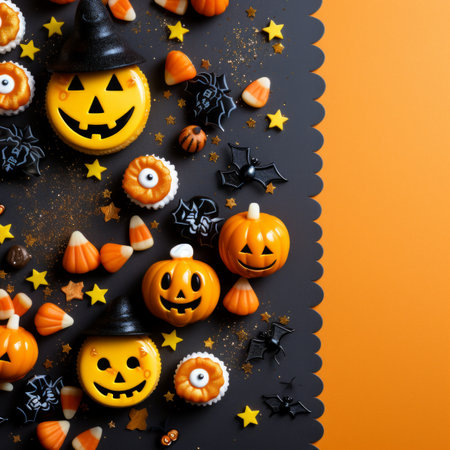 Festive Halloween Trick or Treat Backgroundの素材