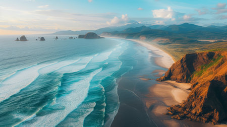 Oregon coast at sunsetの素材