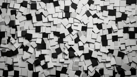 Black and white square tilesの素材