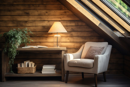 A cozy reading nook in a cabinの素材