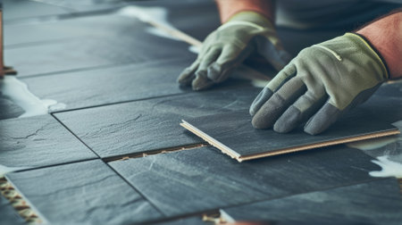 Handyman Installing Laminate Flooringの素材