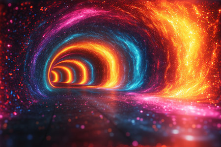 Glowing Colorful Wormholeの素材
