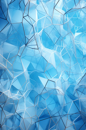 Blue abstract crystal structure backgroundの素材