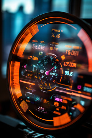 futuristic car dashboardの素材