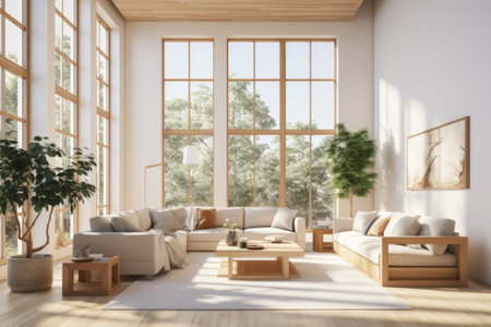Bright and Airy Living Room With Natural Elementsの素材
