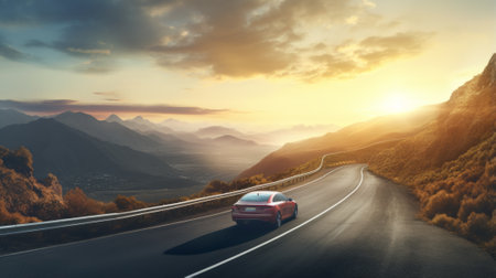 Scenic road through the mountainsの素材
