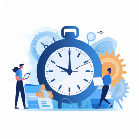 Time management, efficiency, daily schedule, punctuality, meeting deadlinesの素材