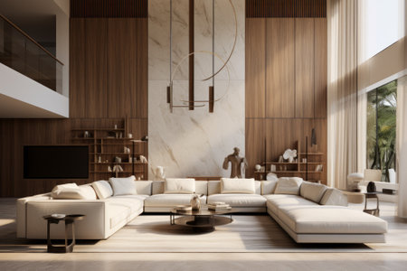 Modern minimalist interior design living roomの素材
