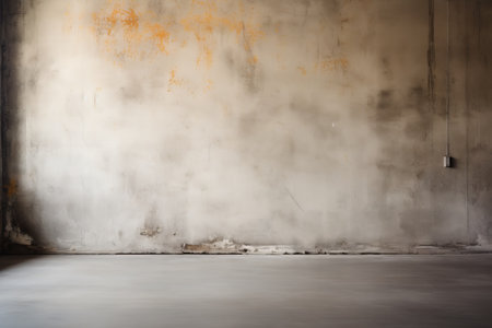 An empty room with a concrete wall and floorの素材