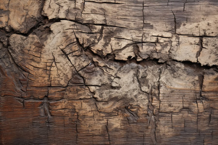 weathered wooden texture with cracksの素材