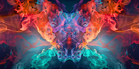 Mesmerizing Swirls of Smoke and Fireの素材