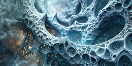 Blue and White Abstract Extraterrestrial Structureの素材