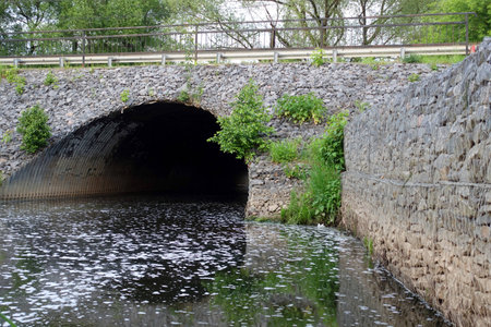 Bridge over riverの写真素材
