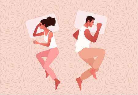 Sexual problems of a young man and woman.のイラスト素材