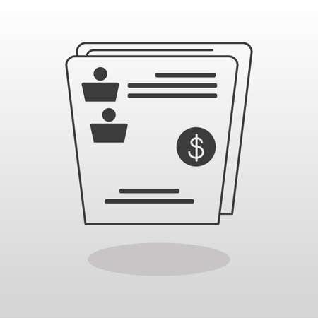 Report paper isolated abstract iconのイラスト素材