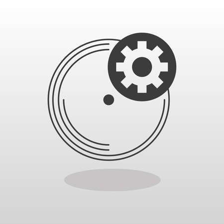 Isolated disk flat icon conceptのイラスト素材