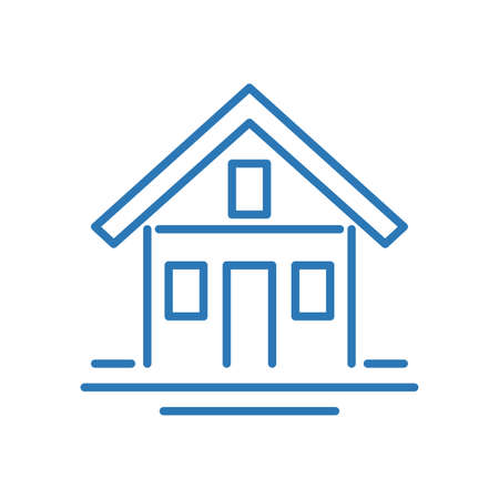 Simple and cute abstract isolated house iconのイラスト素材