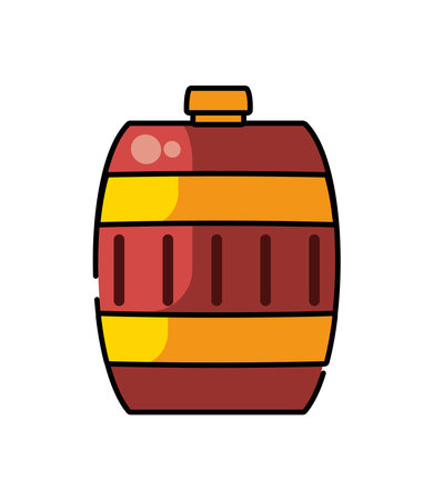Wooden Barrel Icon Illustration Vectorのイラスト素材