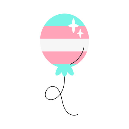 Colorful balloon design celebrating transgender identity and prideのイラスト素材