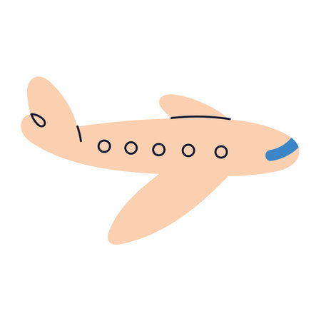 Minimalist Flat Style Jet Airplane Icon for Aviation Projectsのイラスト素材