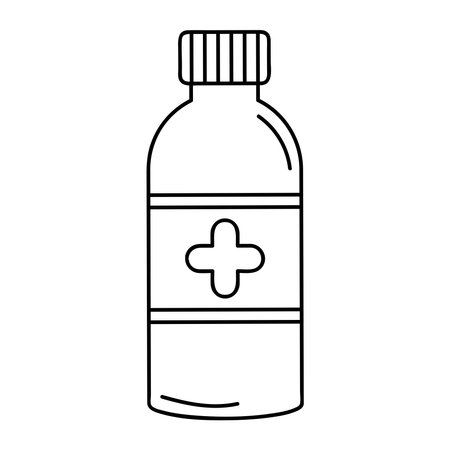Modern Medical Prescription Container Illustration in Flat Designのイラスト素材