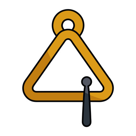 Minimalist Metal Triangle Instrument Icon for Music Educationのイラスト素材
