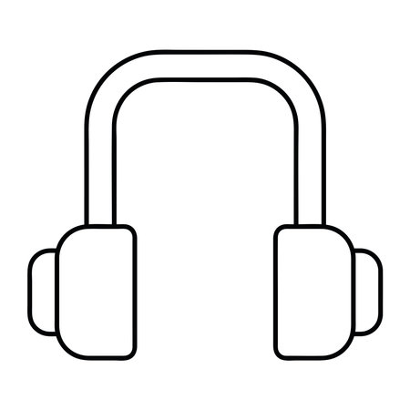 Minimalist Audio Headband Design for Digital Useのイラスト素材