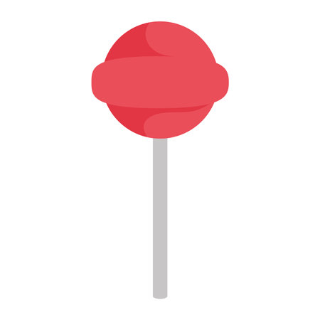 Minimalist Candy Design of a Sweet Lollipop Iconのイラスト素材