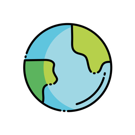 Cartoon Illustration of Earth Globe Vector Illustratorのイラスト素材
