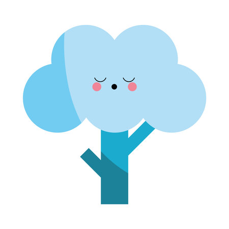 Flat Style Tree for Earth Celebrationのイラスト素材