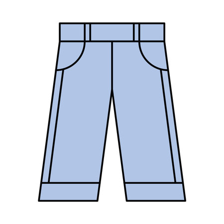 Modern Flat Line Vector of Jeansのイラスト素材