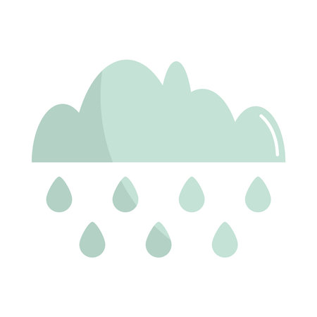 Seasonal Fall Rain Cloud Collectionのイラスト素材