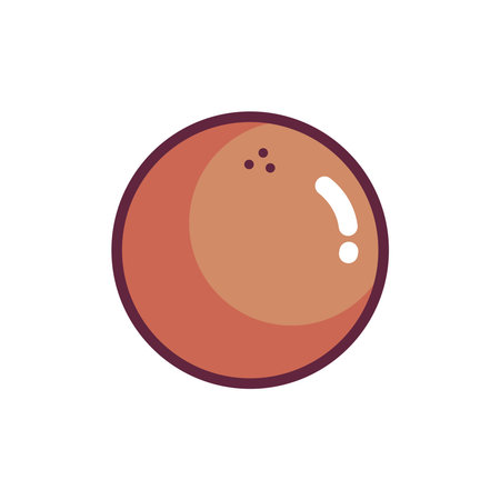 Tropical Coconut Outline Vector Illustrationのイラスト素材