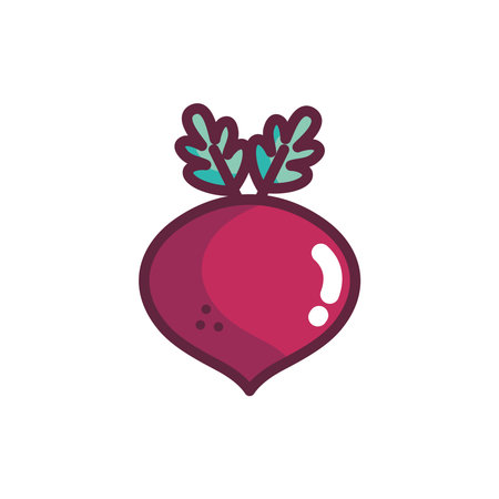 Outlined Beet Icon for Healthy Food Designsのイラスト素材