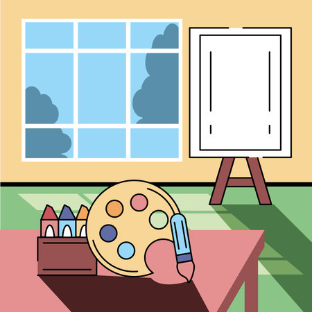 Back To School Flat Cartoon Vector Illustrationのイラスト素材