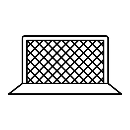 Flat Style Soccer Goal Vector Setのイラスト素材