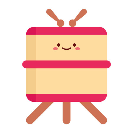 New Year Celebration Drum Illustrationのイラスト素材