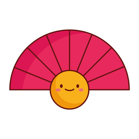 Chinese New Year Folding Fanのイラスト素材