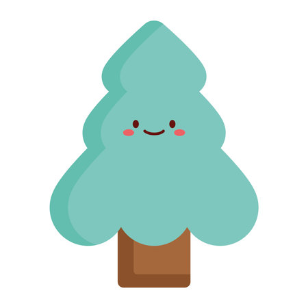 Decorative Christmas Tree Icon Design Setのイラスト素材