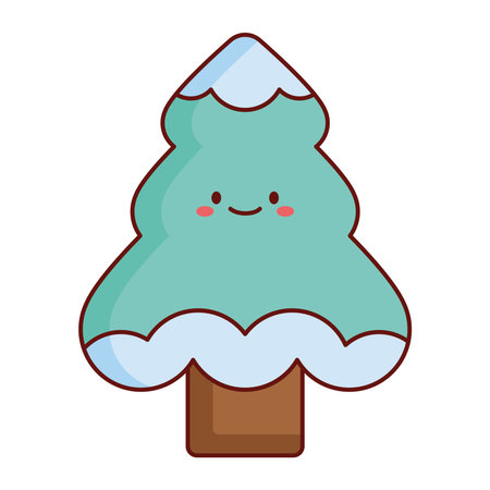 Decorative Christmas Tree Icon Design Setのイラスト素材