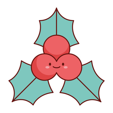 Festive Red Berry Vector Designのイラスト素材