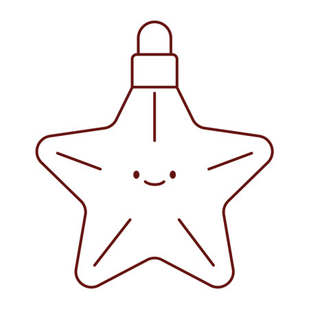 Festive Holiday Star Icon in Flat Styleのイラスト素材