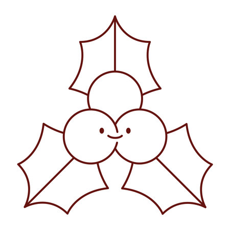 Festive Red Berry Vector Designのイラスト素材