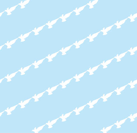 Pattern of diagonal stripes of birdsのイラスト素材