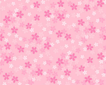 Pink Cherry Blossom Patternのイラスト素材