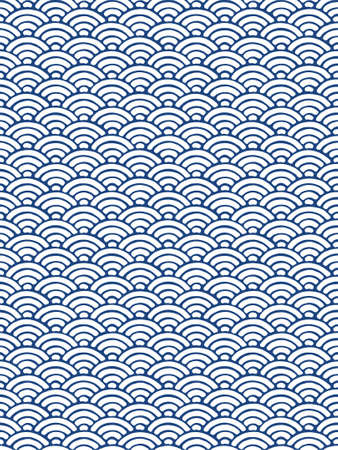 Blue Sea Wave/Wave Patternのイラスト素材
