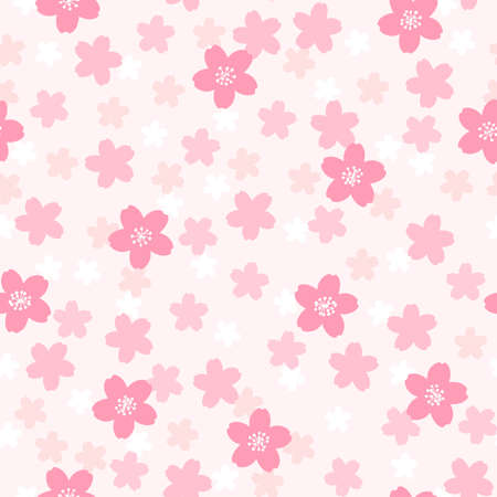 Cherry blossom pattern in full bloomのイラスト素材