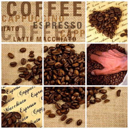 composition with coffeeの写真素材